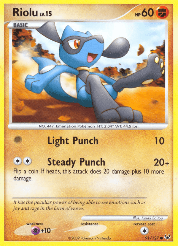 Riolu, card 91 from Platinum