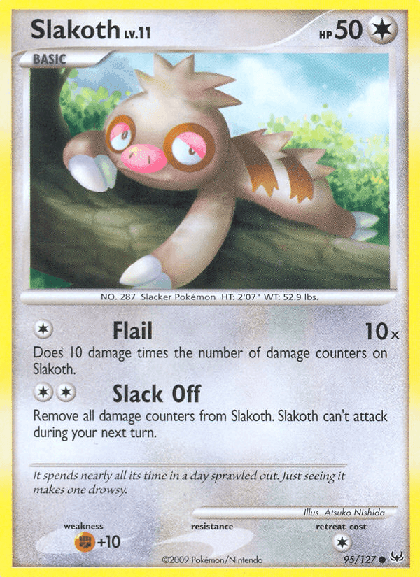 Slakoth, card 95 from Platinum