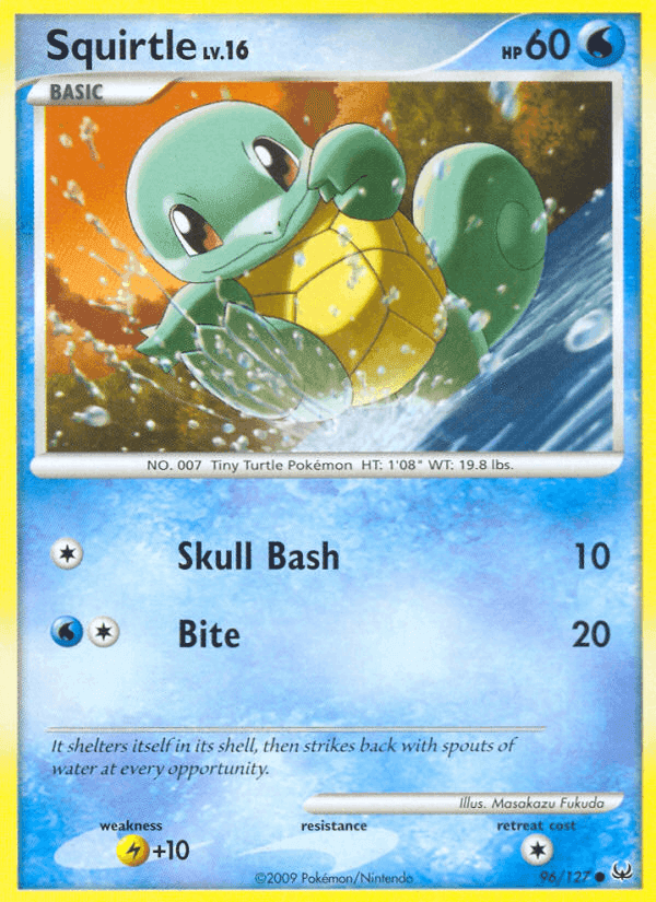 Squirtle, card 96 from Platinum