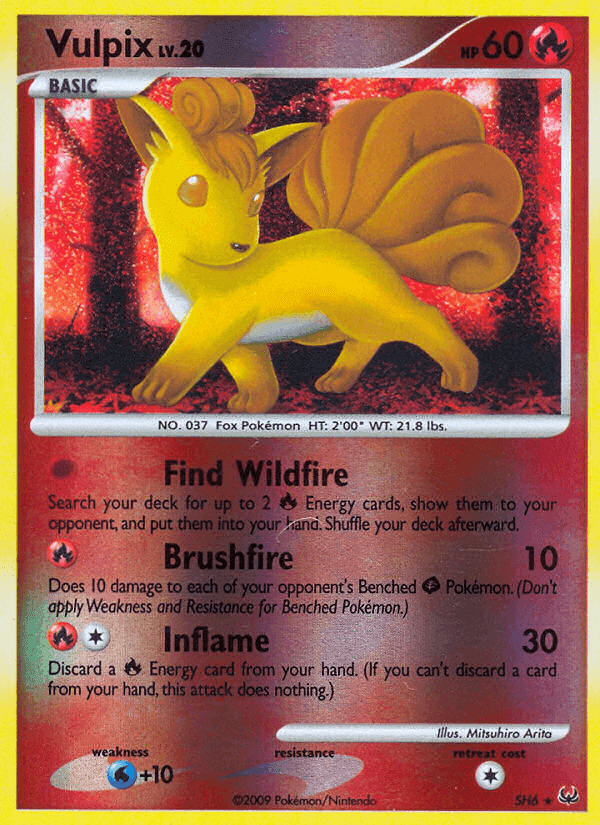 Vulpix, card SH6 from Platinum