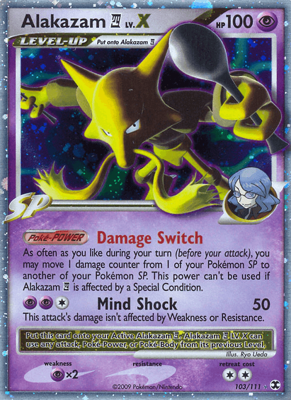 Alakazam E4 LV.X, card 103 from Rising Rivals
