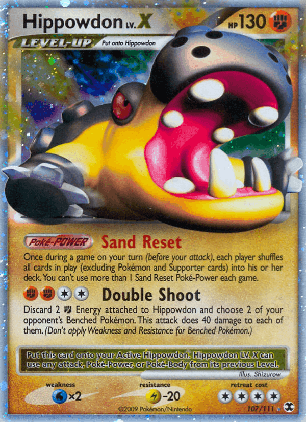 Hippowdon LV.X, card 107 from Rising Rivals