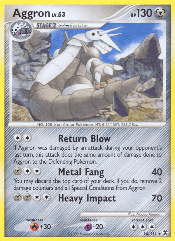 Aggron, carta 14 de Rising Rivals