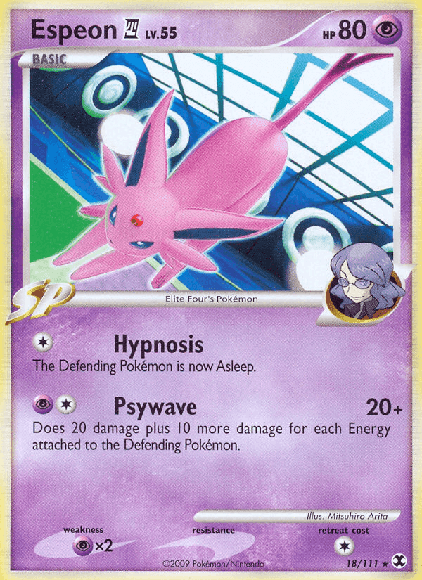 Espeon E4, carta 18 de Rising Rivals