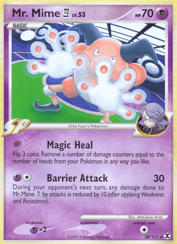 Mr. Mime E4, carta 28 di L'Ascesa dei Rivali