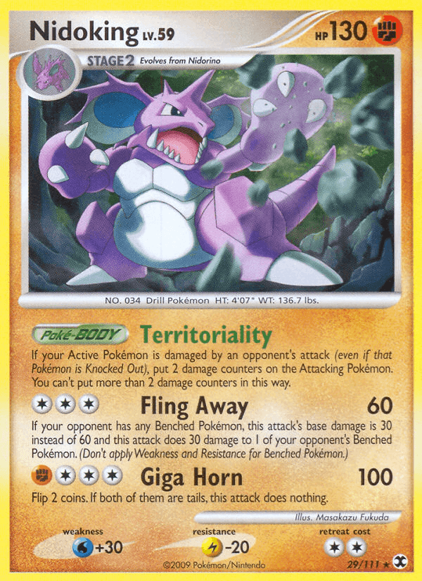 Nidoking, card 29 from Rising Rivals