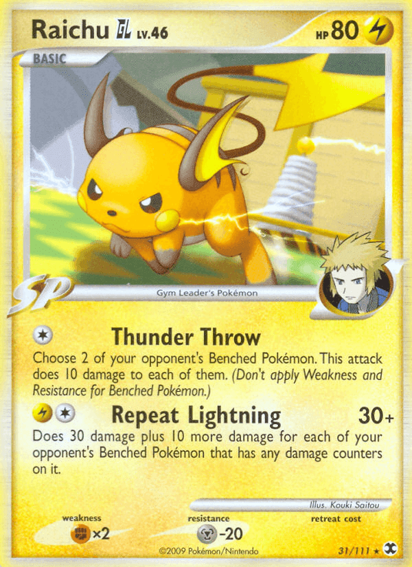 Raichu GL, carta 31 di L'Ascesa dei Rivali