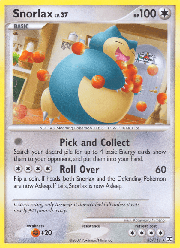 Snorlax, carta 33 di L'Ascesa dei Rivali
