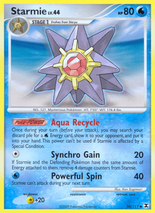 Starmie, carta 50 de Rising Rivals
