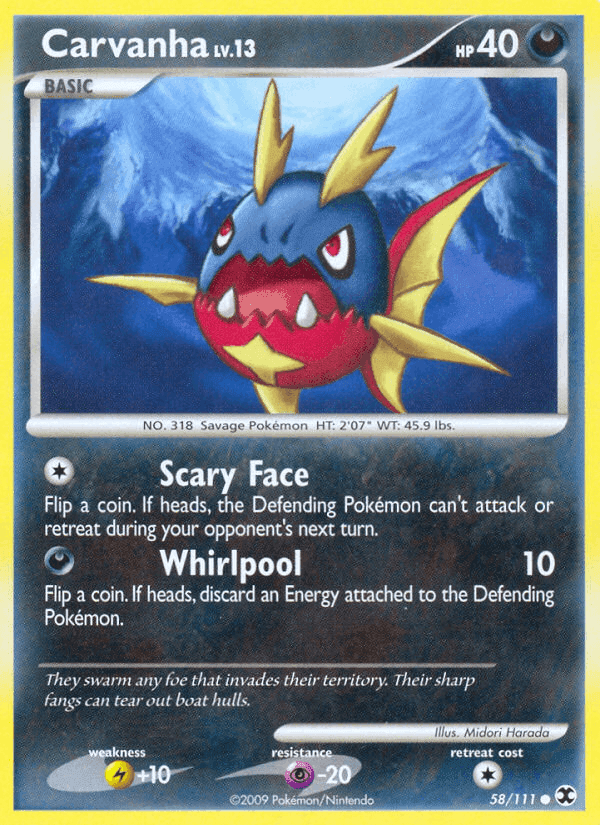 Carvanha, carta 58 de Rising Rivals