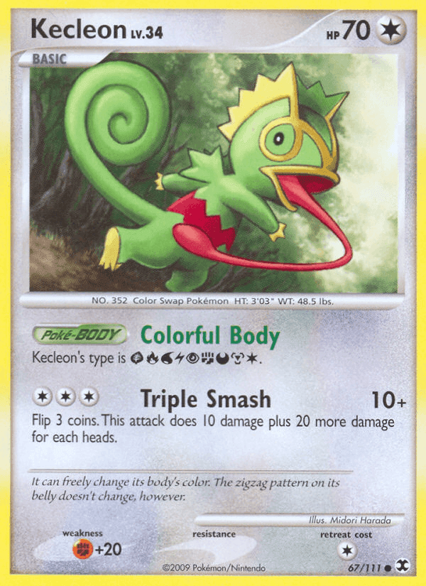 Kecleon, card 67 from Rising Rivals