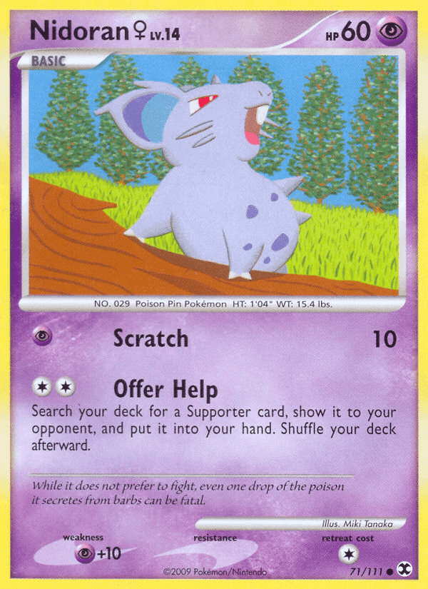 Nidoran ♀, card 71 from Rising Rivals