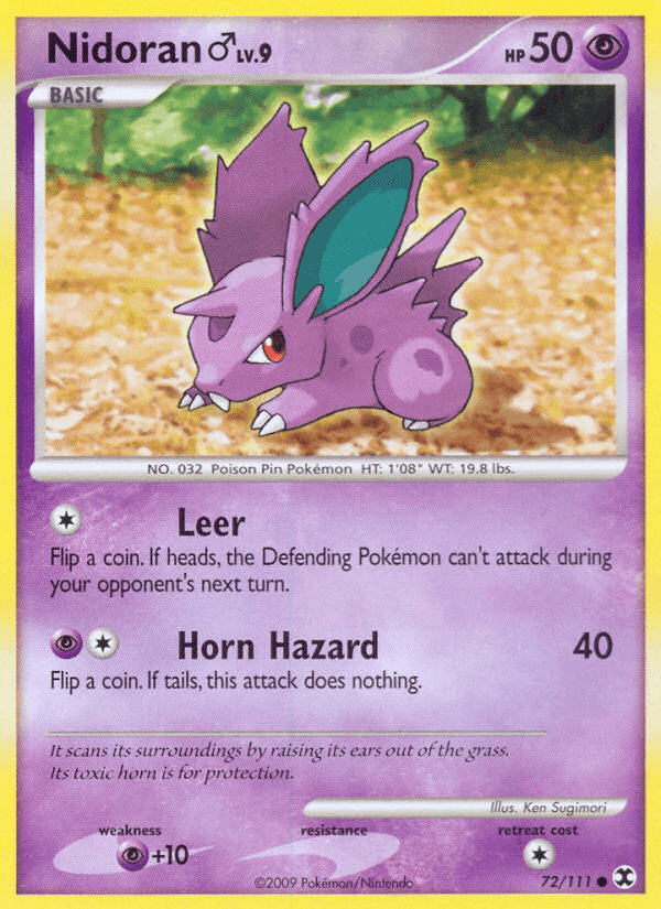 Nidoran ♂, card 72 from Rising Rivals