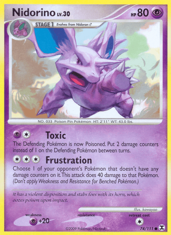 Nidorino, card 74 from Rising Rivals