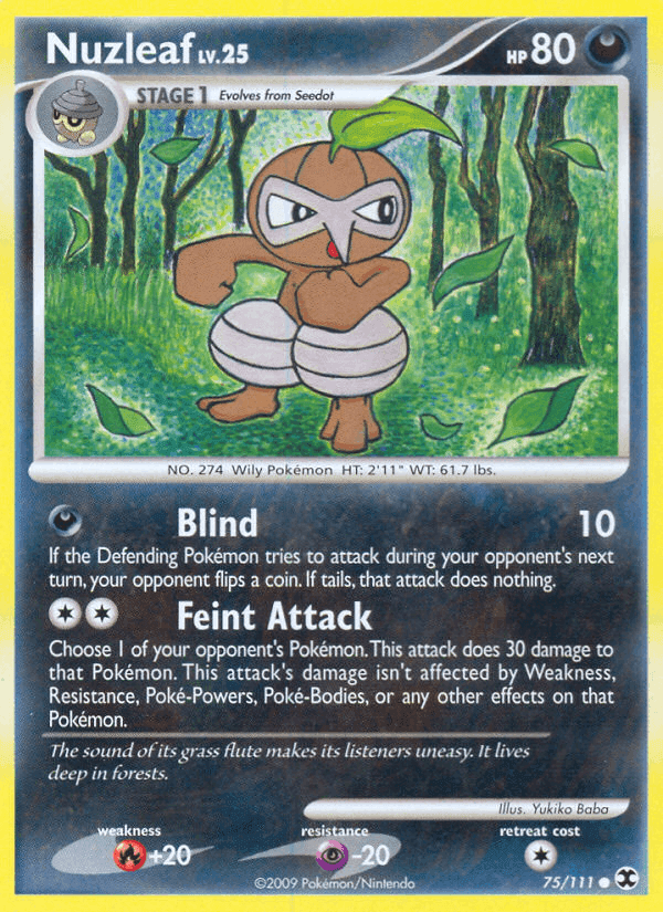 Nuzleaf, card 75 from Rising Rivals