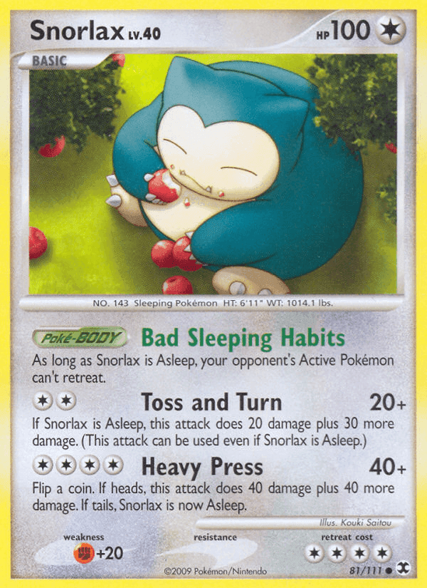 Snorlax, card 81 from Rising Rivals