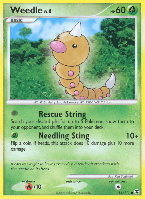 Weedle, card 86 from Rising Rivals