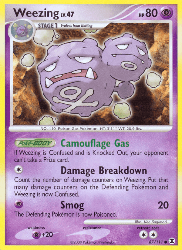 Weezing, card 87 from Rising Rivals