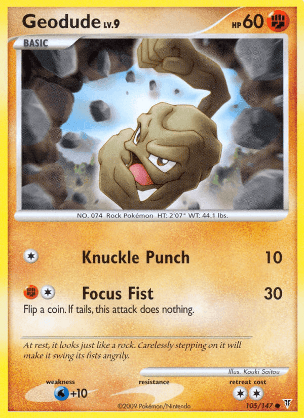 Geodude, card 105 from Supreme Victors