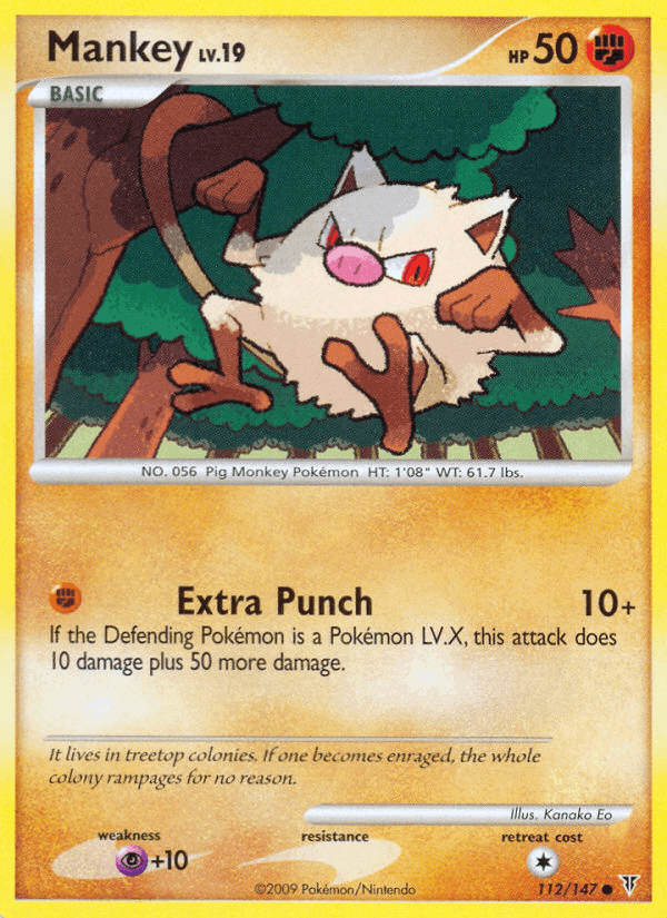 Mankey, card 112 from Supreme Victors