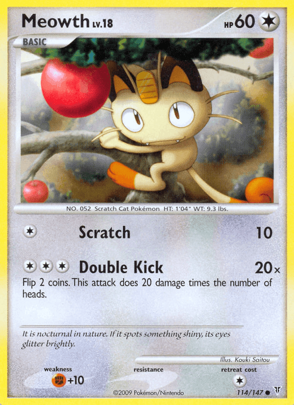 Meowth, card 114 from Supreme Victors