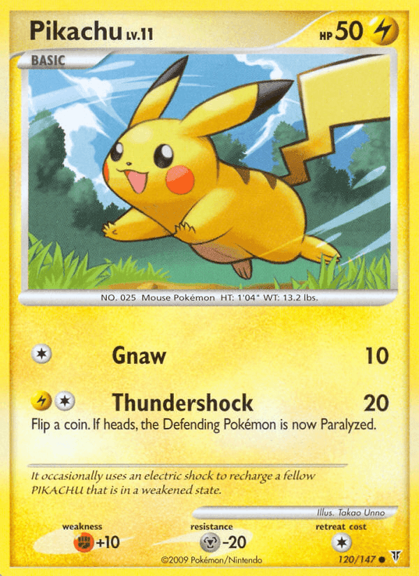 Pikachu, card 120 from Supreme Victors