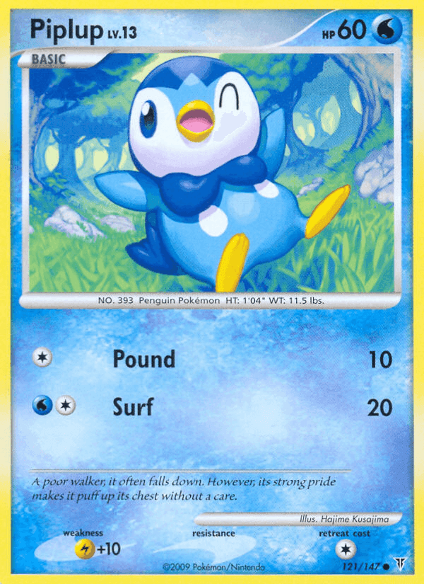 Piplup, card 121 from Supreme Victors
