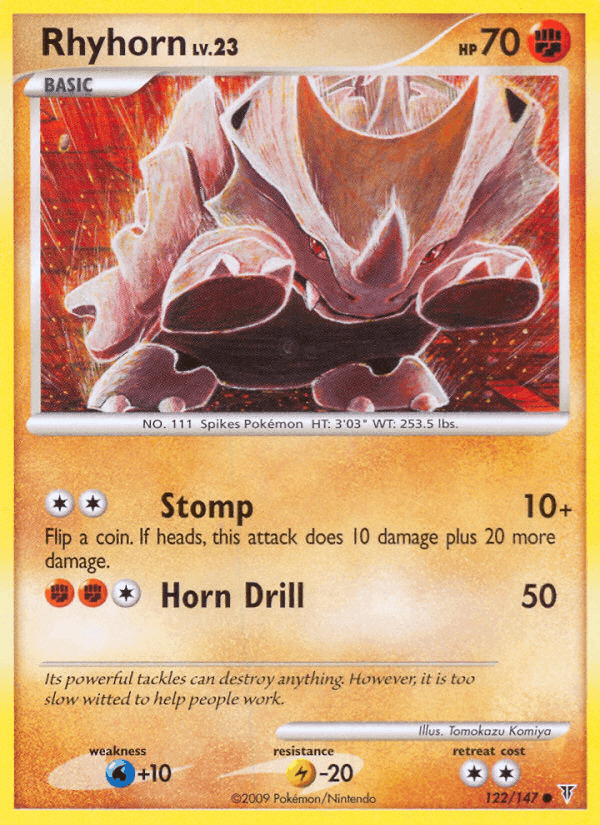 Rhyhorn, card 122 from Supreme Victors