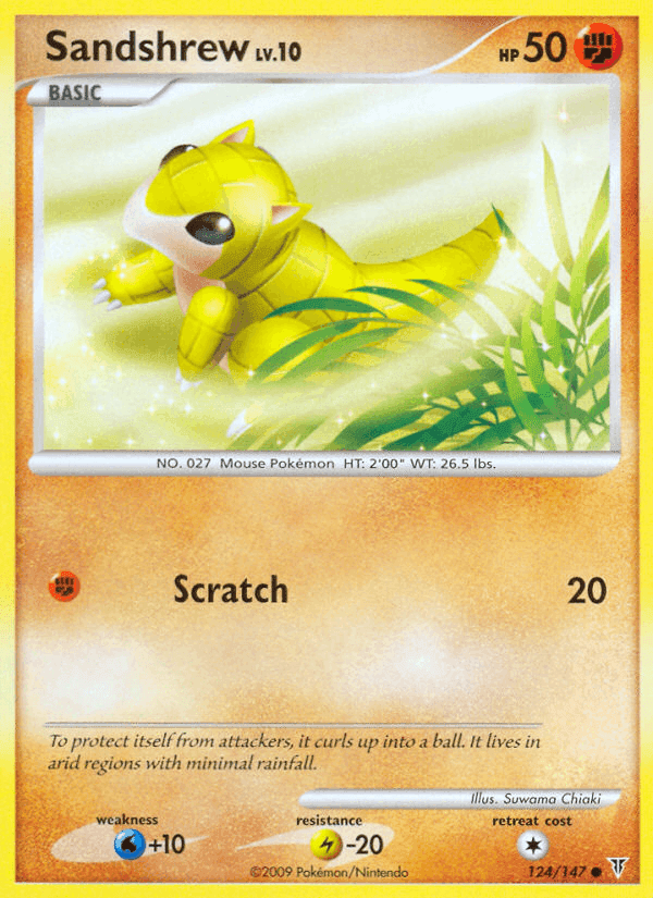 Sandshrew, card 124 from Supreme Victors