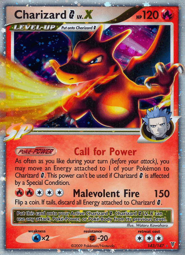 Charizard G LV.X, carta 143 di Supreme Victors