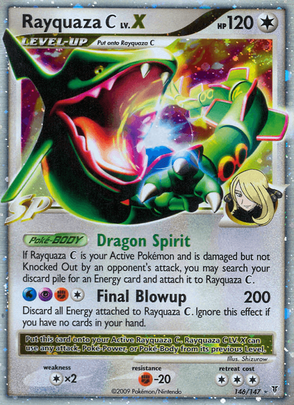 Rayquaza C LV.X, card 146 from Supreme Victors