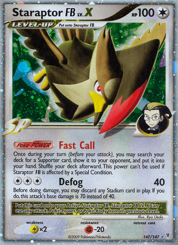 Staraptor FB LV.X, card 147 from Supreme Victors