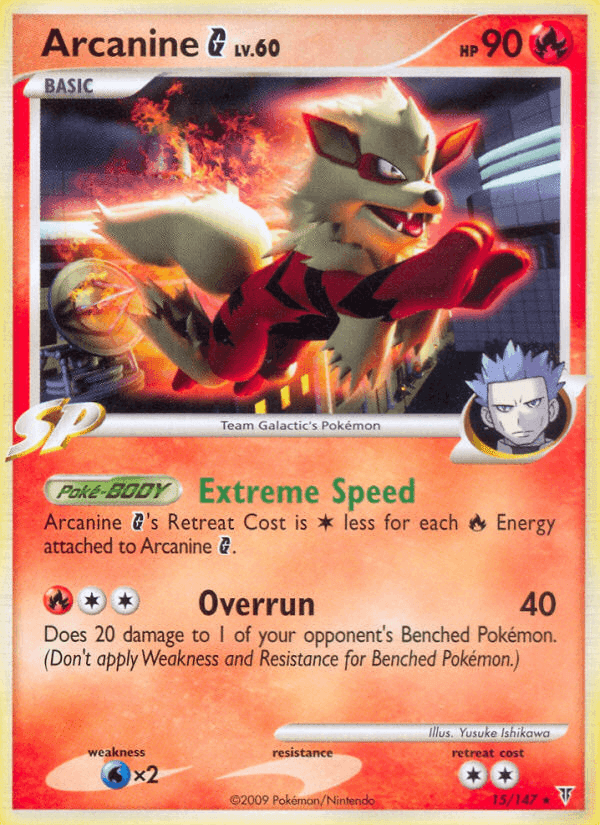 Arcanine G, carta 15 di Supreme Victors