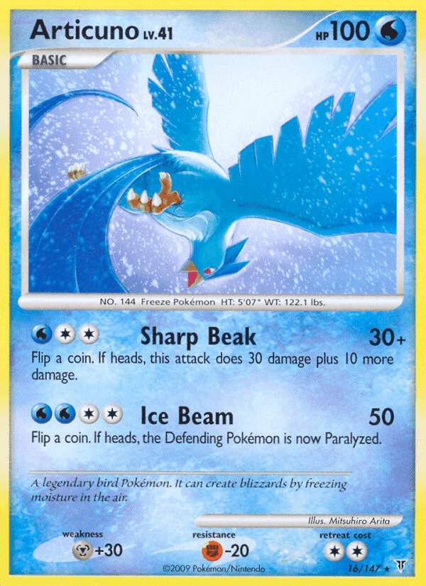 Articuno, carta 16 di Supreme Victors