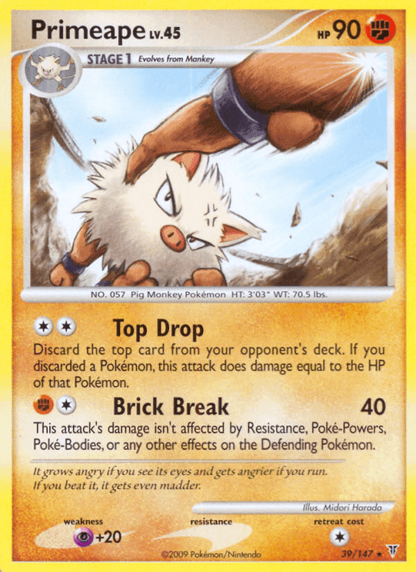 Primeape, carta 39 di Supreme Victors