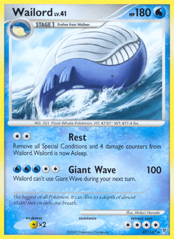 Wailord, carta 47 de Supreme Victors