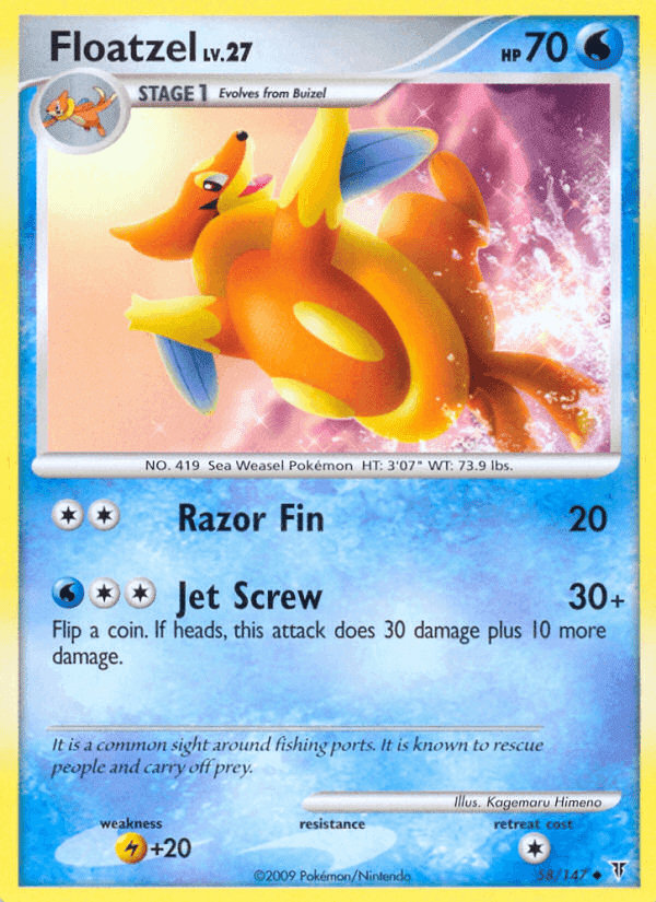 Floatzel, carta 58 di Supreme Victors