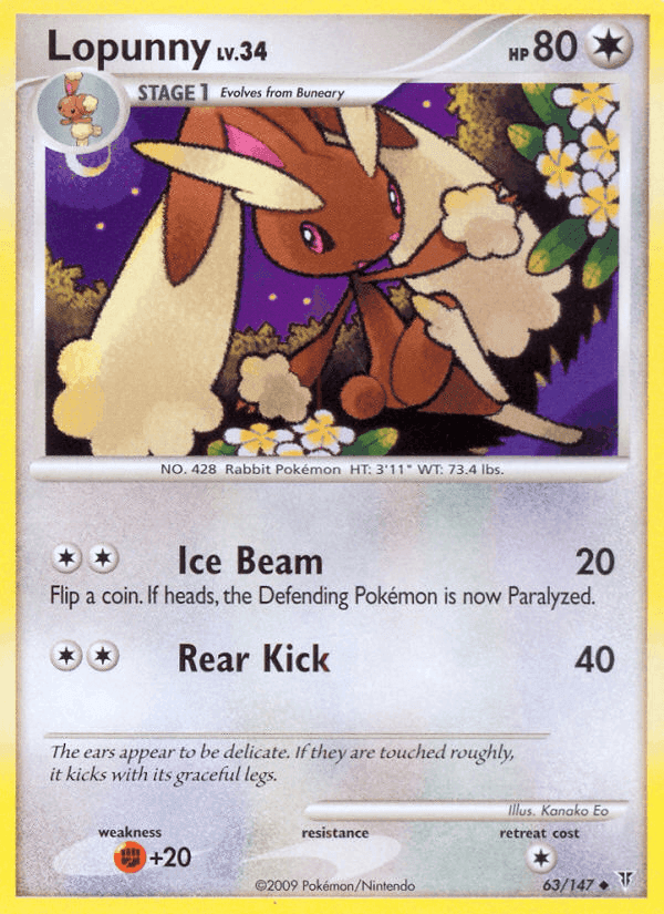 Lopunny, card 63 from Supreme Victors
