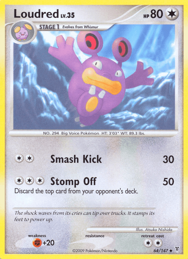 Loudred, card 64 from Supreme Victors