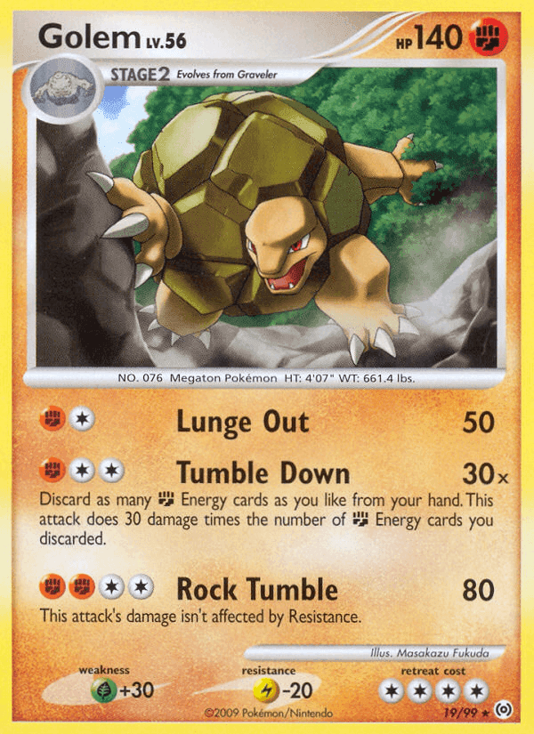 Golem, carta 19 di Arceus