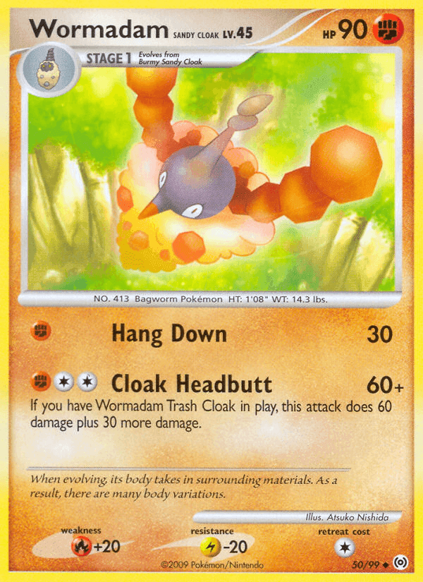 Wormadam Sandy Cloak, carta 50 di Arceus