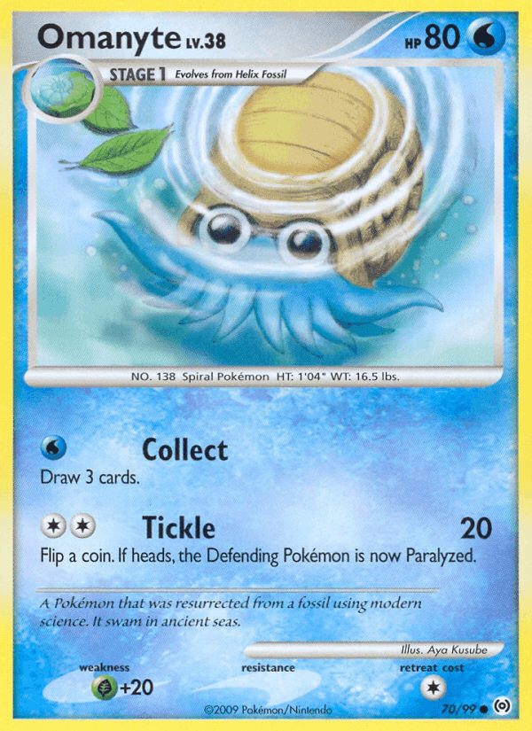 Omanyte, card 70 from Arceus