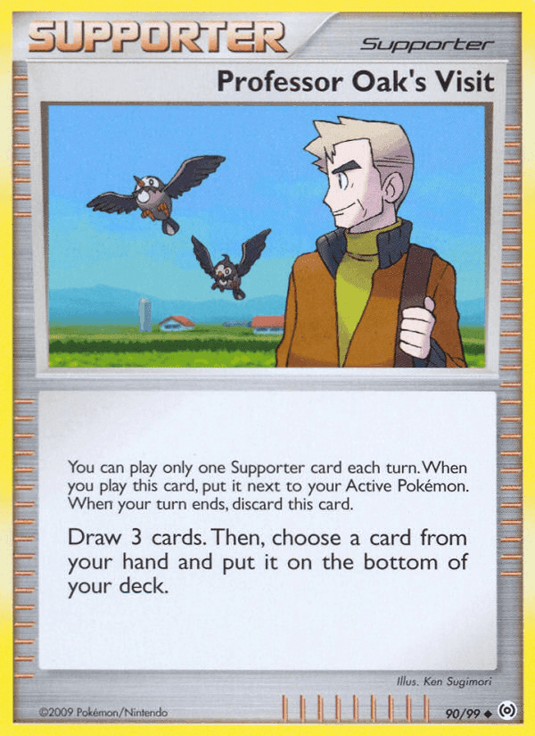 Professor Oak's Visit, card 90 from Arceus
