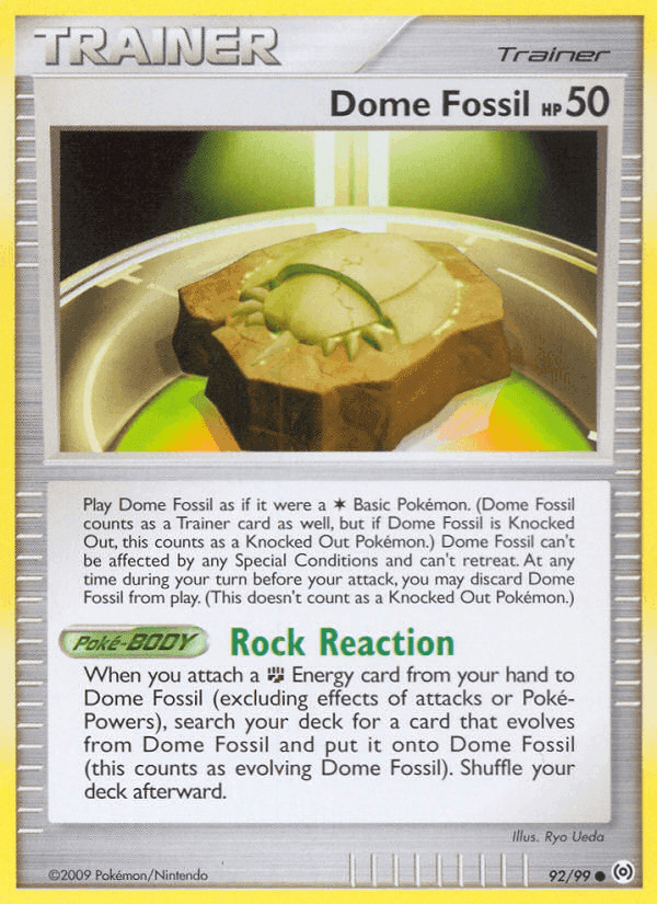 Dome Fossil, card 92 from Arceus