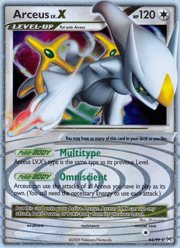 Arceus LV.X, carte 94 de Arceus