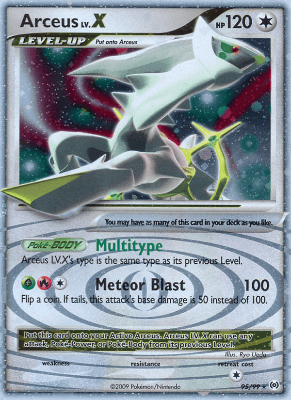 Arceus LV.X, card 95 from Arceus
