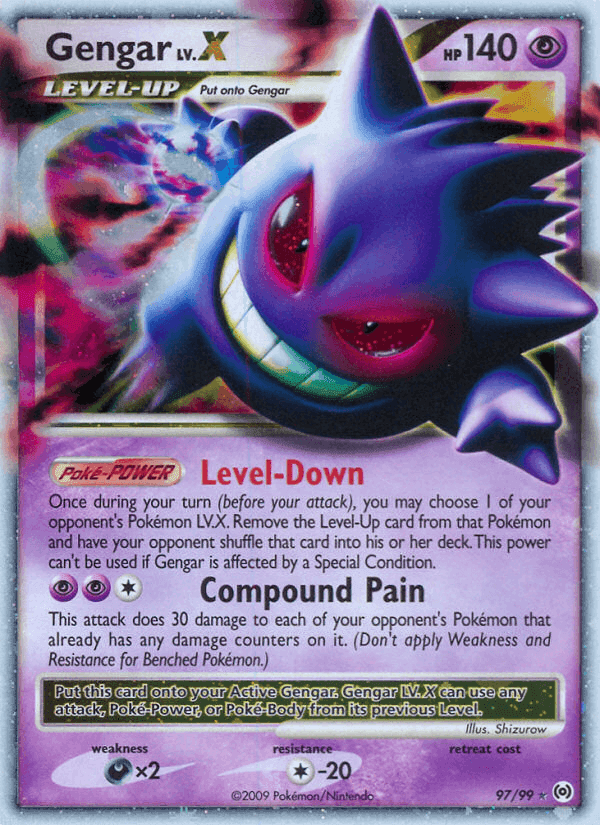Gengar LV.X, carte 97 de Arceus
