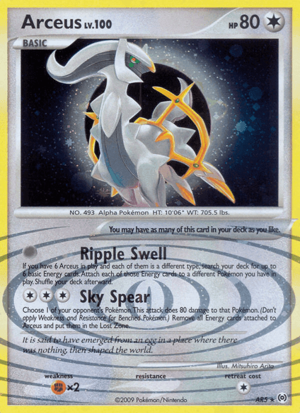 Arceus, card AR5 from Arceus