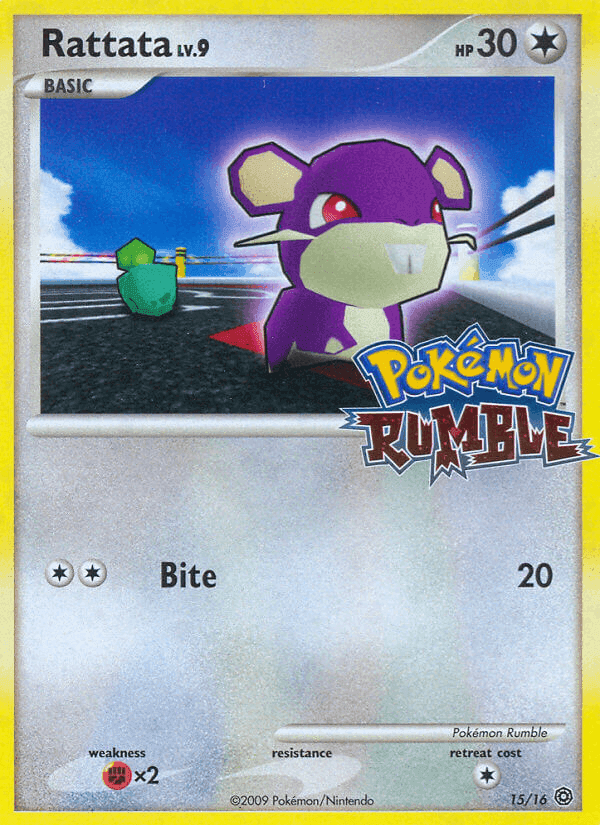 Rattata, carta 15 di Pokémon Rumble