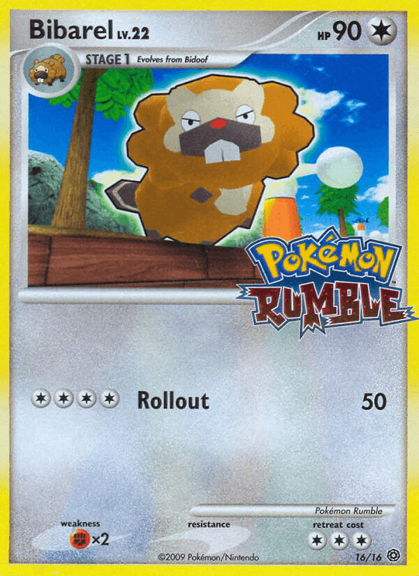 Bibarel, carta 16 di Pokémon Rumble